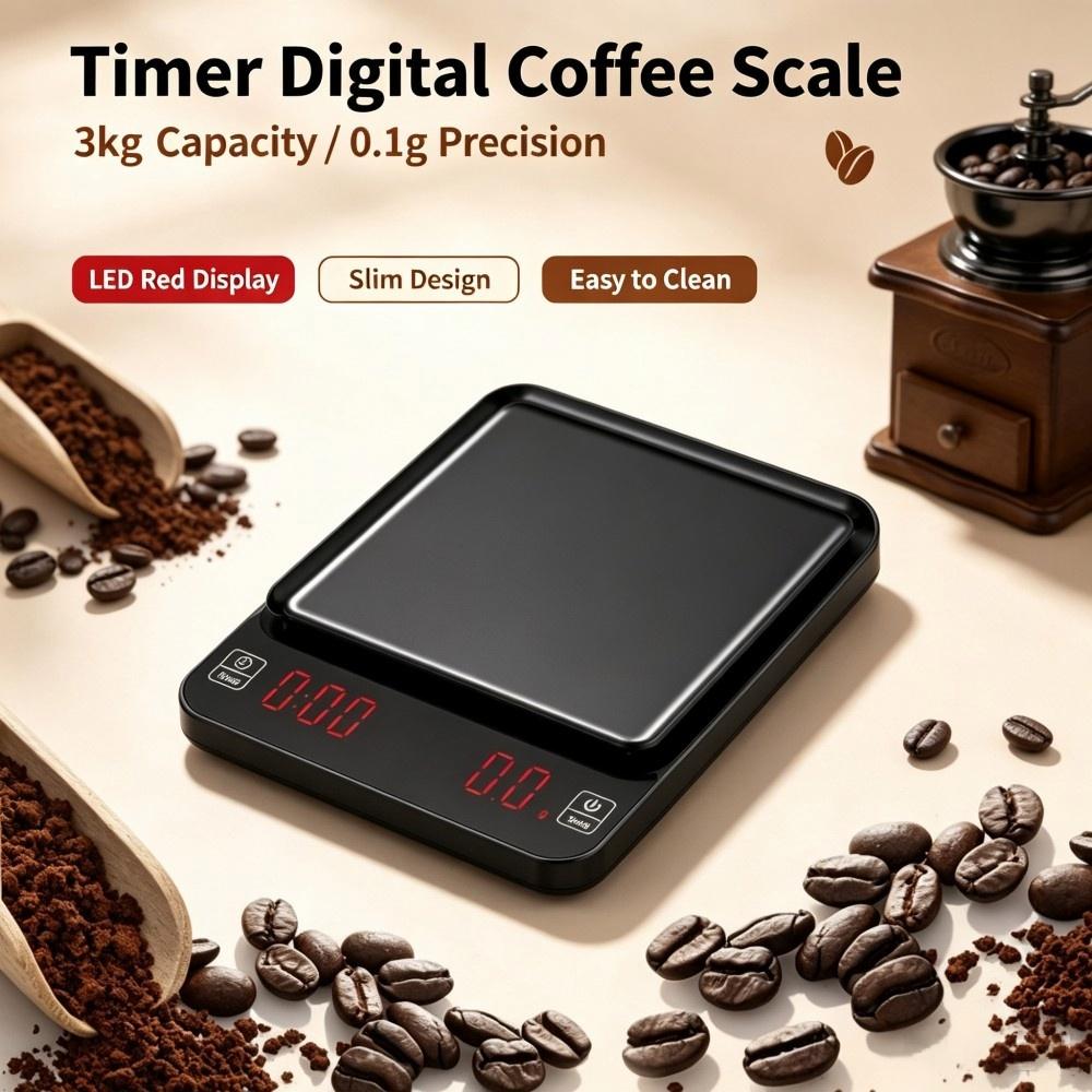 Electronics & Gadgets Icon - 3kg/0.1g High Precision Digital Coffee Scale,