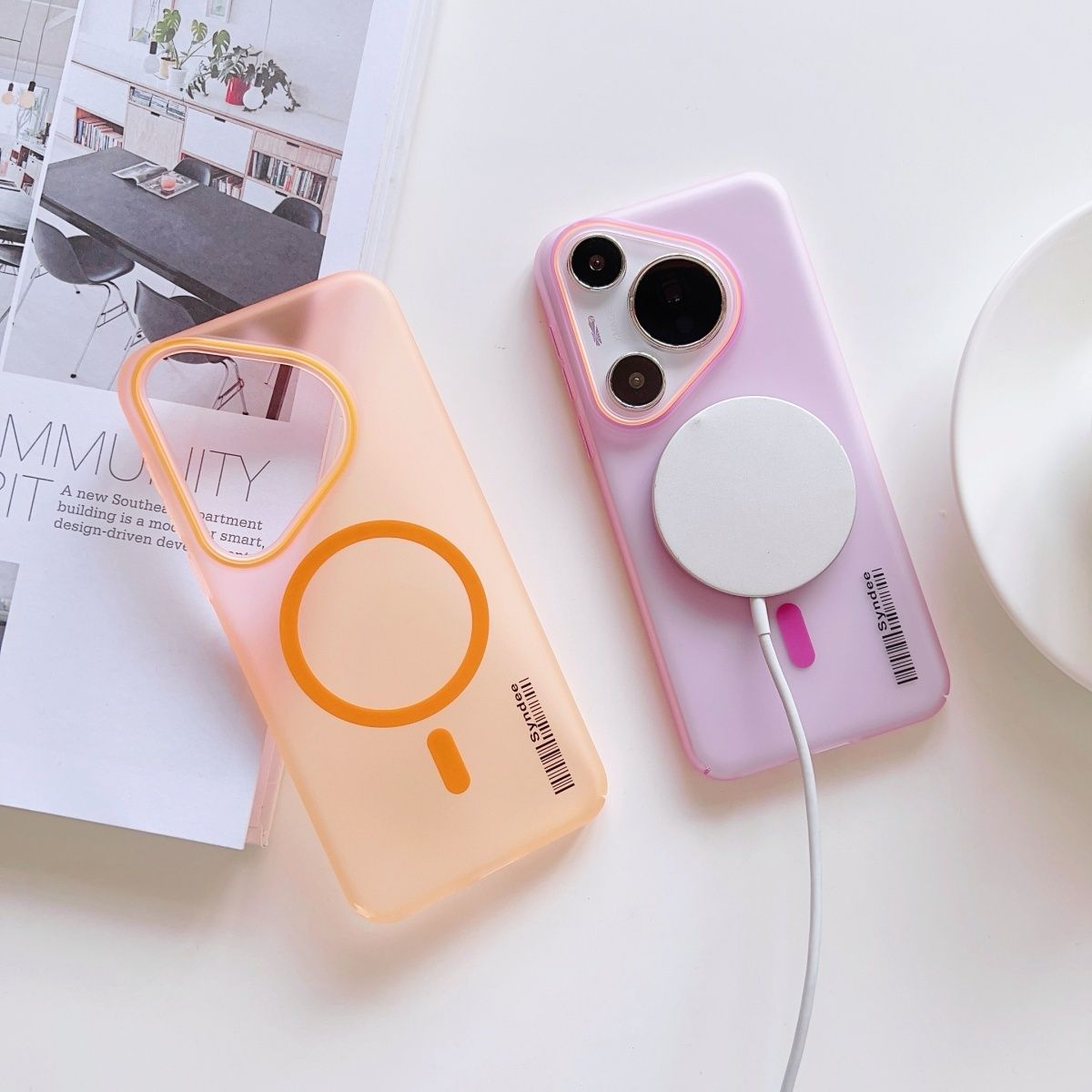 Huawei Pura 70 - Frosted Translucent Magnetic Protective Case For