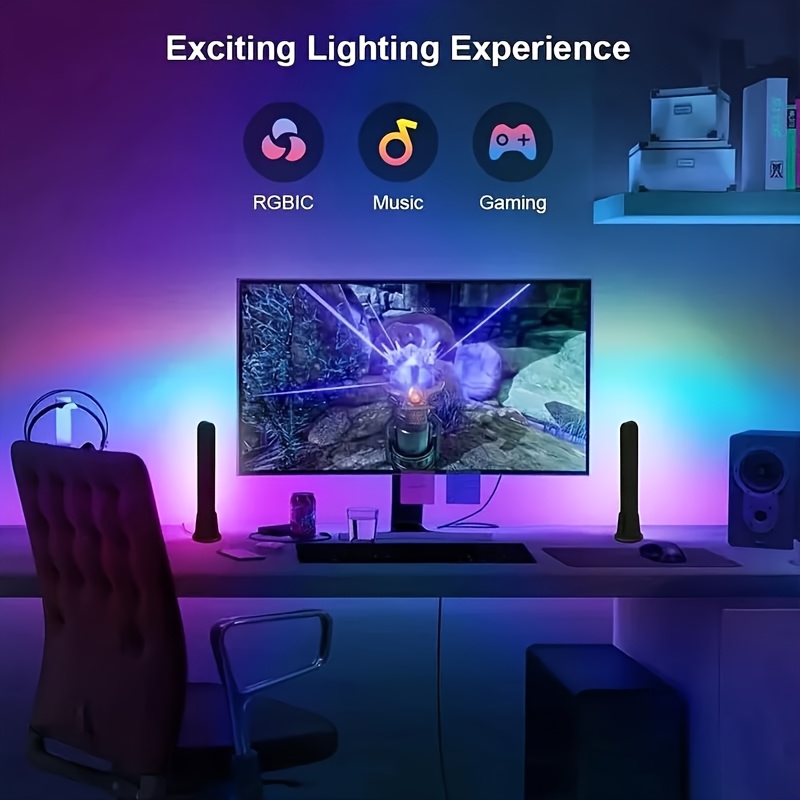 1pc Computer Desktop Decorativ - Rgb Desk Lamp Smart review and price