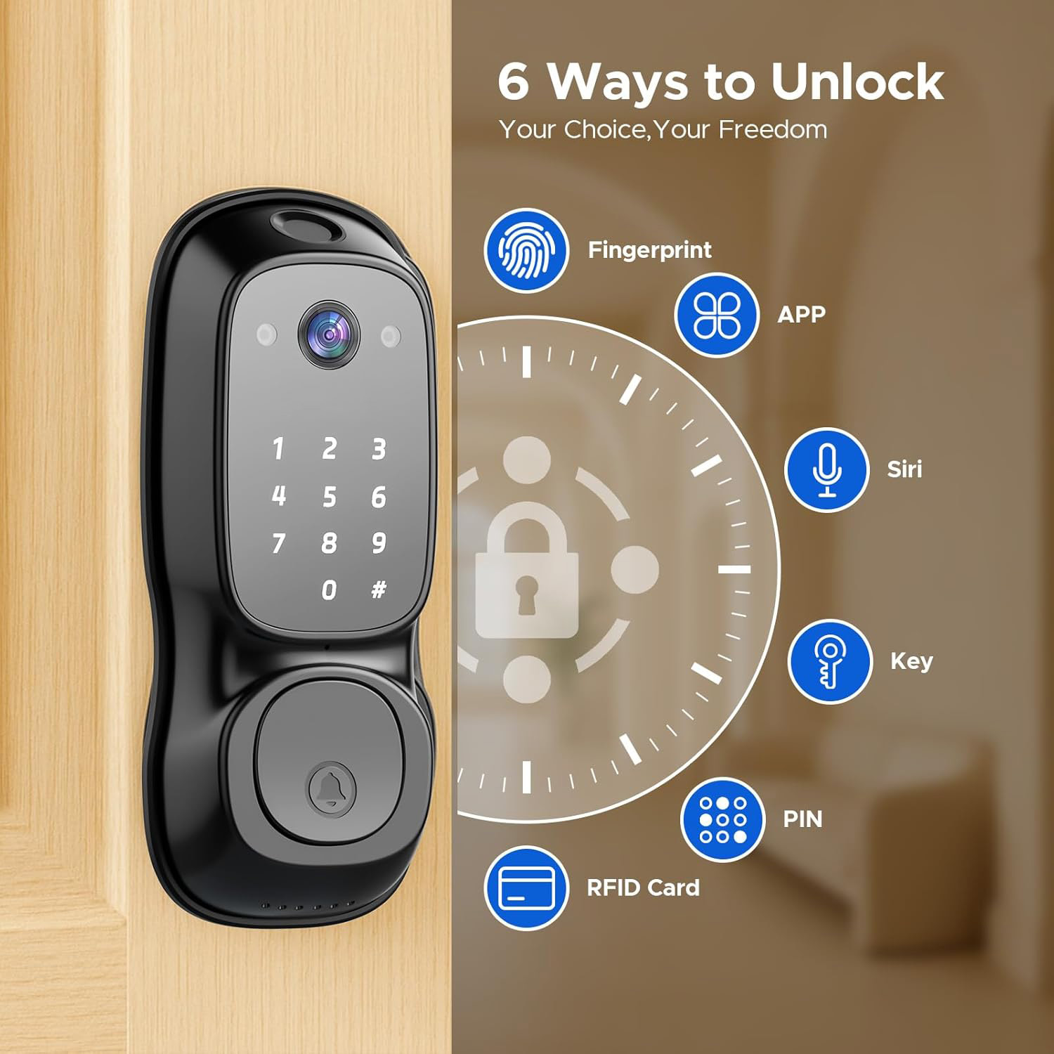 Tuya Wifi Smart Door Lock ‎Cam - Electronics & Gadgets Charging Gocable 8 In 1 Edc 100W Cable review and price