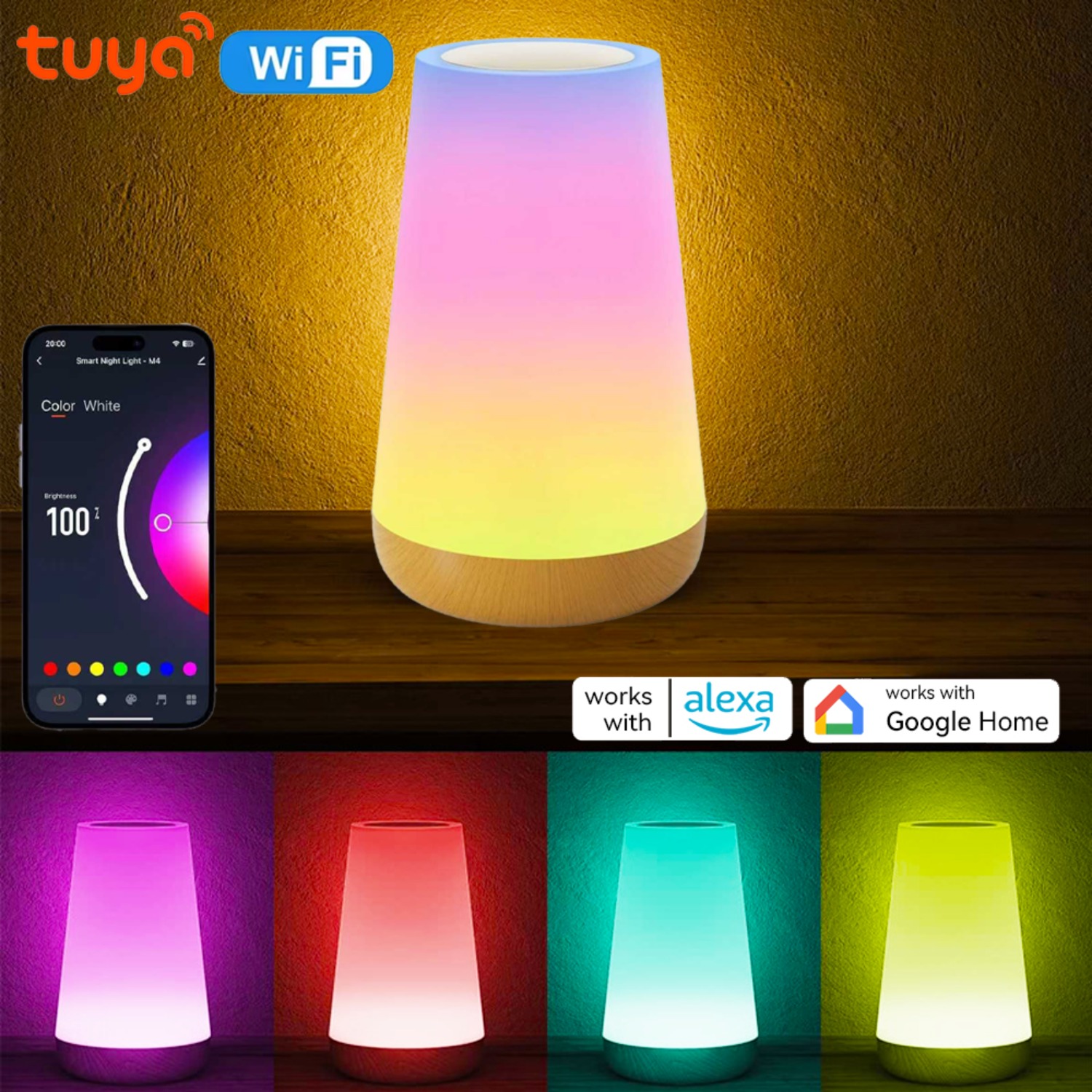 USB Rechargeable Tuya WiFi Sma - Rgb Desk Lamp Smart review and price