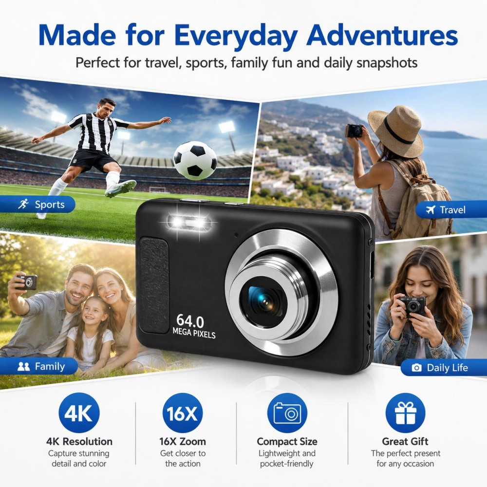 4K Ultra HD Portable Digital C - Electronic Gadgets For Home review and price