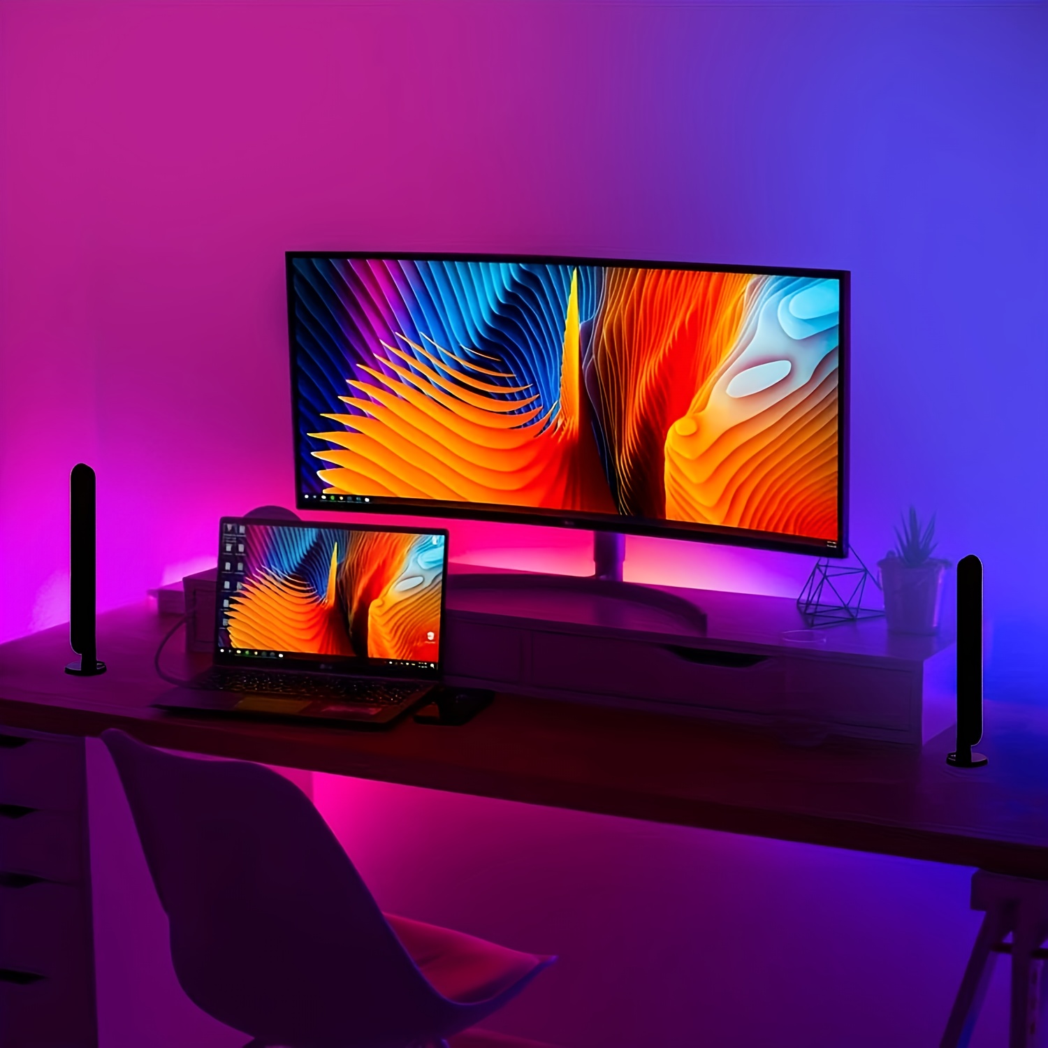 1/2pc LED Desktop Smart RGB Li - Rgb Desk Lamp Smart review and price