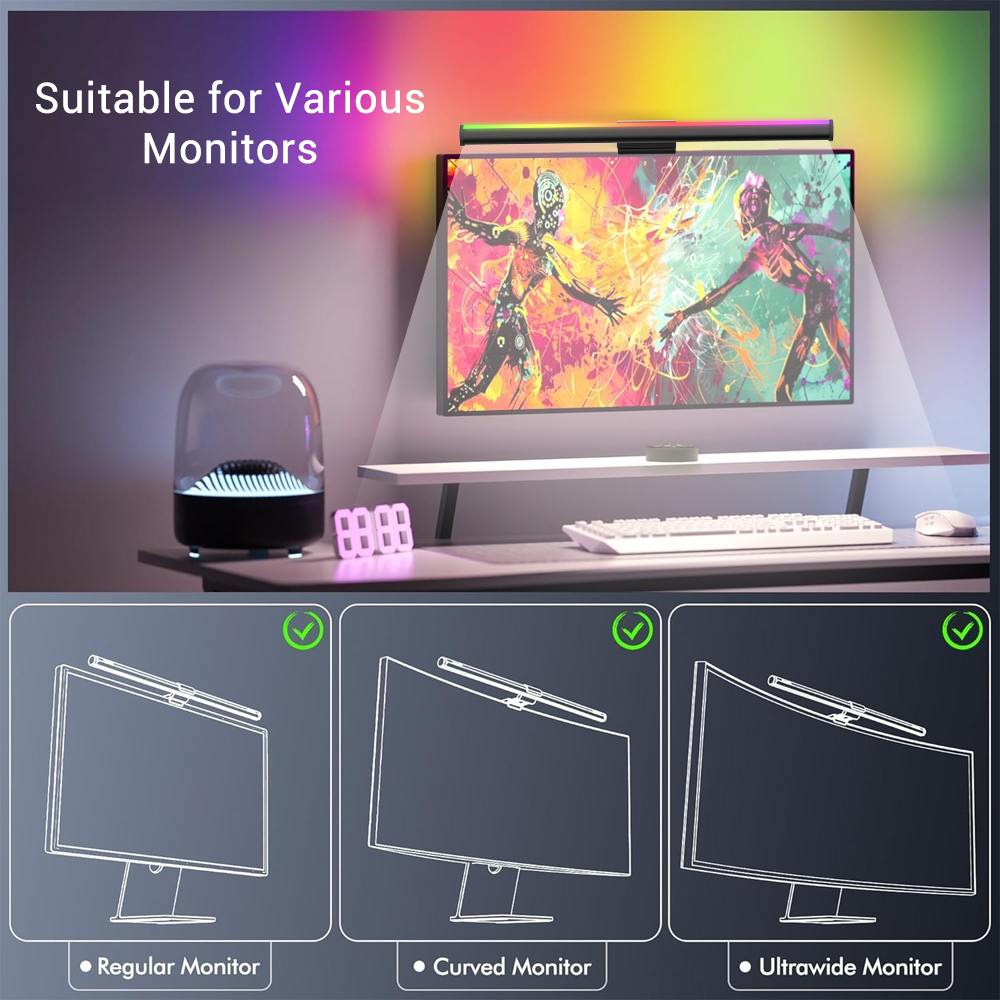 RGB Smart Wifi Monitor Light B - Rgb Desk Lamp Smart review and price