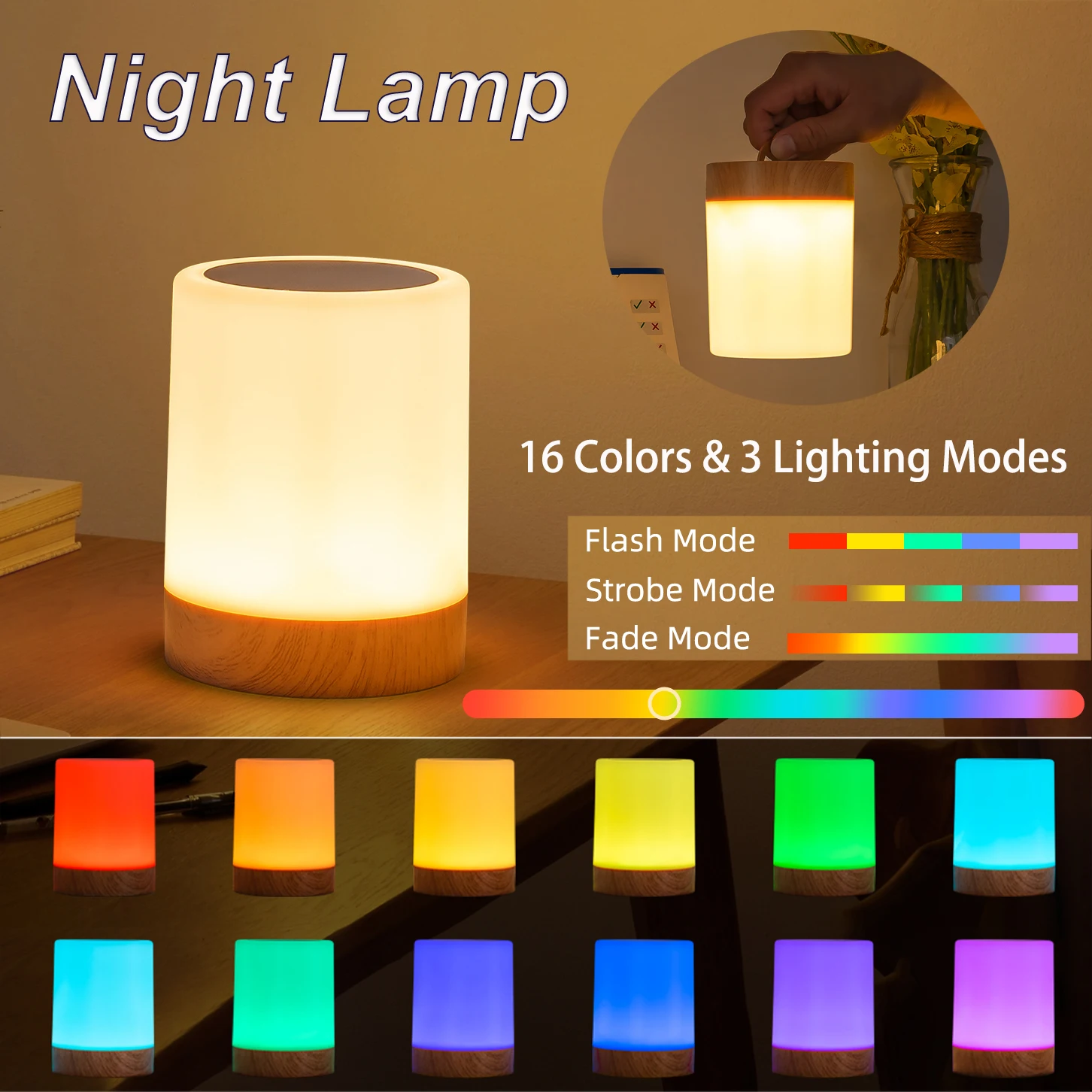 16 Colors Night Light Smart To - Rgb Desk Lamp Smart review and price